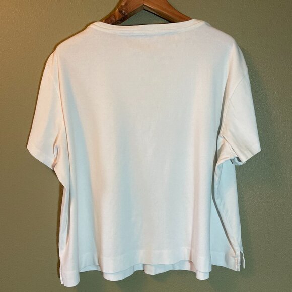 Embroidered boxy front pocket tee - Picture 3 of 9